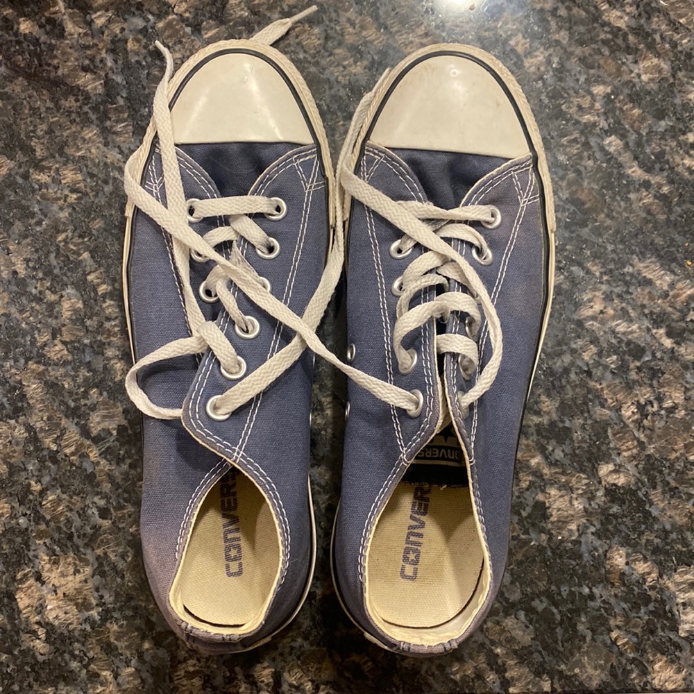 Denim blue all-star converse sneakers